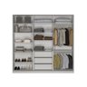Guarda Roupa Closet 273cm 3 Portas 100% Mdf Branco Noce - 4
