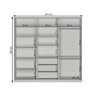 Guarda Roupa Closet 273cm 3 Portas 100% Mdf Branco Noce - 2