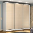 Ver imagem 1 de Guarda Roupa Closet 273cm 3 Portas 100% Mdf Branco Noce