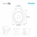 Ver imagem 6 de Tampa de vaso Zip Branco para bacia Incepa 6lpf