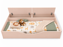Ver imagem 4 de Cama Juvenil Infantil Montessoriana com 2 Baús Flora Rosa