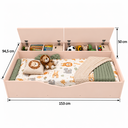 Ver imagem 6 de Cama Juvenil Infantil Montessoriana com 2 Baús Flora Rosa