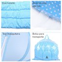 Ver imagem 4 de Berço Portátil Tenda Bebê com Mosquiteiro Cama 3 Peças Menino Azul Lorben