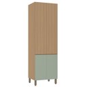 Ver imagem 1 de Paneleiro Duplo 70cm 4 Portas Slim Luciane Móveis Freijó-freijó Brasil-verde Jade