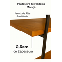 Ver imagem 3 de Estante de Madeira Natural 5 Prateleiras Design 186x145cm