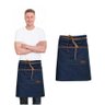Avental de Cintura Jeans Couro Bar Restaurante Cozinha 10un - 1