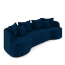 Ver imagem 5 de Sofá Living Decorativo Salinas 4 ou Mais Lugares com Almofadas 290cm Modulado Veludo Azul G33- Gran
