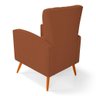 Poltrona Decorativa Melody com Pés Palito Bouclê Terracota - Desk Design - 4