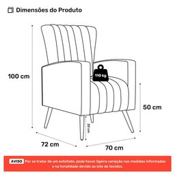 Poltrona Decorativa Melody com Pés Palito Bouclê Terracota - Desk Design - 7