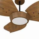 Ver imagem 2 de Ventilador de Teto Natuvent Flower Led 3 Pás Madeira Imbuia