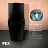 Vaso Sanitário Monobloco Preto Pex Magnus Produzido em Cerâmica - 2
