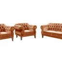 Ver imagem 2 de Conjunto Sofá Duquesa Chesterfield 2 Lugares e 2 Poltronas