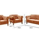 Ver imagem 3 de Conjunto Sofá Duquesa Chesterfield Lugares e 2 Poltronas Cobre Terracota