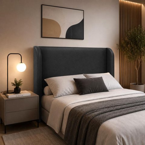 Cabeceira Estofada Ideal para Cama de Casal 160cm - Preto