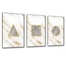 Kit Placas Quadros Decorativos 3 Pçs Mdf 20x30 Forma Mármore  - 1