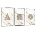 Ver imagem 1 de Kit Placas Quadros Decorativos 3 Pçs Mdf 20x30 Forma Mármore 