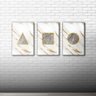 Kit Placas Quadros Decorativos 3 Pçs Mdf 20x30 Forma Mármore  - 4