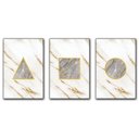 Ver imagem 5 de Kit Placas Quadros Decorativos 3 Pçs Mdf 20x30 Forma Mármore 