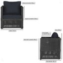 Ver imagem 2 de 3 Poltronas Madri Alumínio Corda Náutica Estofado 12 Trama Original