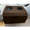 Ver imagem 7 de Kit 2 Bandejas Preto e Marrom Com Porta Copos e Bolsos