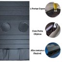 Ver imagem 2 de Kit 2 Bandejas Preto e Marrom Com Porta Copos e Bolsos