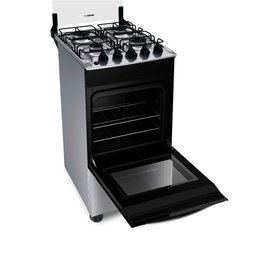 Fogão Brastemp 4 Bocas Inox com Duas Prateleiras com Alturas Ajustáveis - BFO4NBR Bivolt - 4 Fogão Brastemp 4 Bocas Inox com Duas Prateleiras com Alturas Ajustáveis - BFO4NBR Bivolt - 4