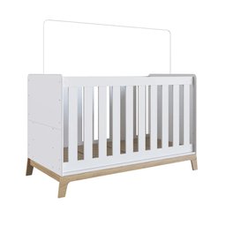 Berço 3 em 1 Mini Cama Sofá Certificado Inmetro Favo de Mel 001 Branco - Completa Móveis - 1