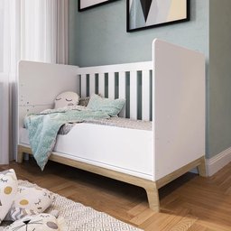 Berço 3 em 1 Mini Cama Sofá Certificado Inmetro Favo de Mel 001 Branco - Completa Móveis - 6