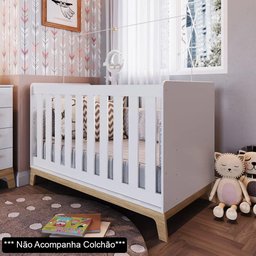 Berço 3 em 1 Mini Cama Sofá Certificado Inmetro Favo de Mel 001 Branco - Completa Móveis - 2
