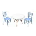 Ver imagem 1 de Kit Mesa Infantil Eames 60cm e 2 Cadeiras Polipropileno Tiffany La Mobilia: Espaço Kids Azul
