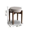 Ver imagem 3 de Puff Decorativo Dubai Flex Espresso Móveis Bege/Nogueira