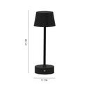 Ver imagem 6 de Luminária Abajur Mesa Led Louvre Touch Recarregável Preto