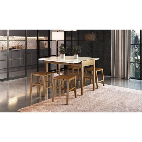 Mesa Aparador Timber 77x54x108cm:castanho