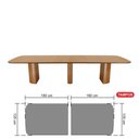 Ver imagem 3 de Conjunto Mesa Celebra 360x135cm com 16 Cadeiras Organik Tampo em MDF Assento Corano Marrom Mescla