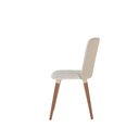 Ver imagem 5 de Conjunto de 2 Cadeiras de Madeira Maciça Estofada Dakota - Natural C/ Bouclé Cru e Pu Off White -