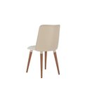 Ver imagem 3 de Conjunto de 2 Cadeiras de Madeira Maciça Estofada Dakota - Natural C/ Bouclé Cru e Pu Off White -