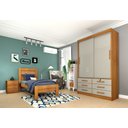 Ver imagem 2 de Guarda Roupa Casal Chicago 2 Portas 6 Gavetas S/espelho Tcil Cinamomo/off White