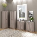 Ver imagem 1 de Kit 4 Armários Multiuso para Escritório com 2 Armários Baixo e 2 Armários Alto