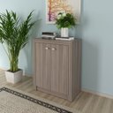 Ver imagem 3 de Kit 4 Armários Multiuso para Escritório com 2 Armários Baixo e 2 Armários Alto