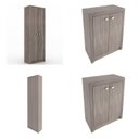 Ver imagem 2 de Kit 4 Armários Multiuso para Escritório com 2 Armários Baixo e 2 Armários Alto