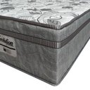 Ver imagem 2 de Cama Box Casal Bipartido Tecido Sintético Preto com Colchão De Molas Ensacadas - Probel Evolution