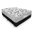 Ver imagem 1 de Cama Box Casal Bipartido Tecido Sintético Preto com Colchão De Molas Ensacadas - Probel Evolution