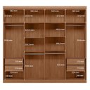 Ver imagem 3 de Guarda Roupa Casal 8 Portas 4 Gavetas Master New Jatobá Areia Acetinado - Santos Andirá