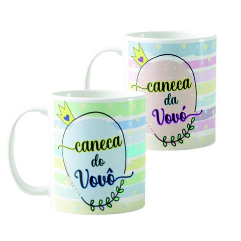 Conjunto de 2 Canecas Gravidez de Presentes para Vovô e Vovó