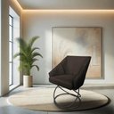 Ver imagem 3 de Kit 6 Poltronas Luxo Alana Suede Base Luxo Preto - Pallazio Cor:Marrom