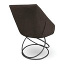 Ver imagem 6 de Kit 6 Poltronas Luxo Alana Suede Base Luxo Preto - Pallazio Cor:Marrom