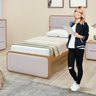 Quarto Infantil com Cama Solteiro Loop Tecido Corano e Cômoda 8 Gavetas 152x48x96cm Loop - 5