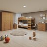 Quarto Infantil com Beliche Olga Cômoda e Criado Baião e Guarda-roupa Alonzo - 1