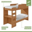 Ver imagem 4 de Quarto Infantil com Beliche Olga Cômoda e Criado Baião e Guarda-roupa Alonzo