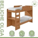 Ver mais imagens de Conjunto Quarto Infantil com Beliche Escrivaninha Cômoda e Guarda-Roupa Marrom Amêndoa Clean